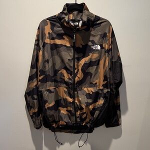 The North Face Camo Windwall Zip-up Jacket sz XL